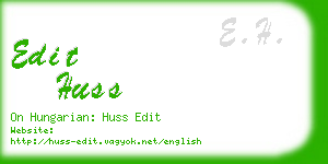 edit huss business card